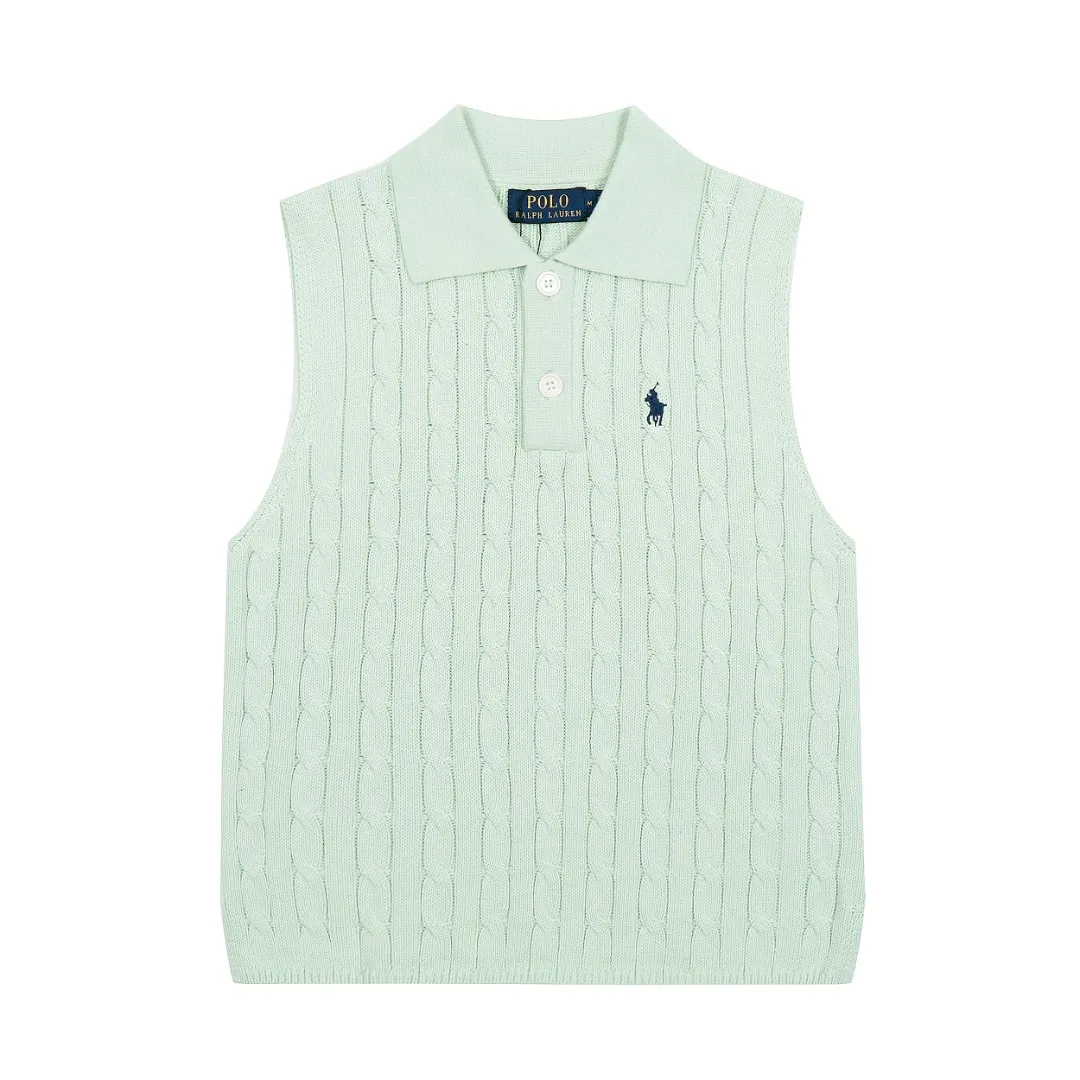 P166 💰 "Top quality" Style number: DS023# (not off the shelves all year round) [Ralph Lauren POLO lapel solid color pony embroidered logo knitted vest short sleeves] ✅Ralph Lauren Ralph Lauren classic basic versatile all-season cardigan knitted POLO vest vest short sleeves ✅Main supplier platform live broadcast Wholesale entity Replacement when out of stock Not off the shelf ✅ZP quality 1:1 version Scan the code to enter the GF website Counter quality ✅Details and quality are the only one in Guangzhou. Imported quality cotton yarn, focusing on high-end, cost-effective. Needless to say good quality. ✅Restore the original version. The maximum size can be worn up to 150 pounds. Loose, comfortable and stress-free. Olive green, denim blue, Chinese red